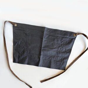 Chef Works URBAN Collection Half Waist Apron Black/Brown Unisex Durable Cotton